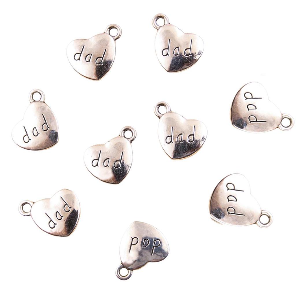 Vintage Silver Heart Pendant with 'Love' Letters - Creative Handmade Jewelry Accessory
