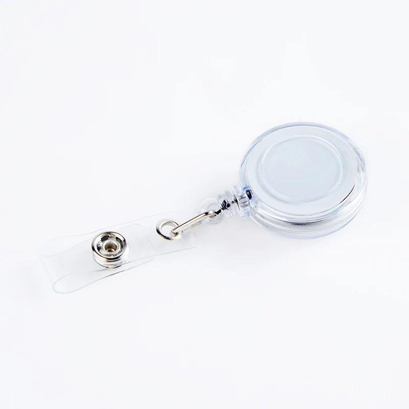 

ID Card Holder Hospital Nurse Badge Holder Card Cover Retractable Pull Badge Reel Plastic Lanyard Name Tag Key Ring Card Clips