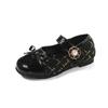Korean Style Solid Color Princess Mary Jane Leather Shoes For Girls Kids
