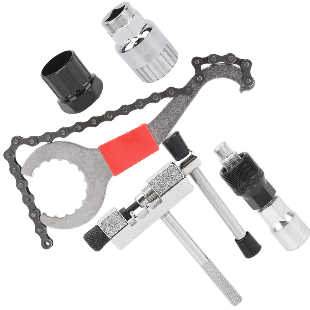 Sykkelkrank Reparasjonsverktøysett Krankavdrager Bunnlagerfjerner Kjedekutter Skiftenøkkel