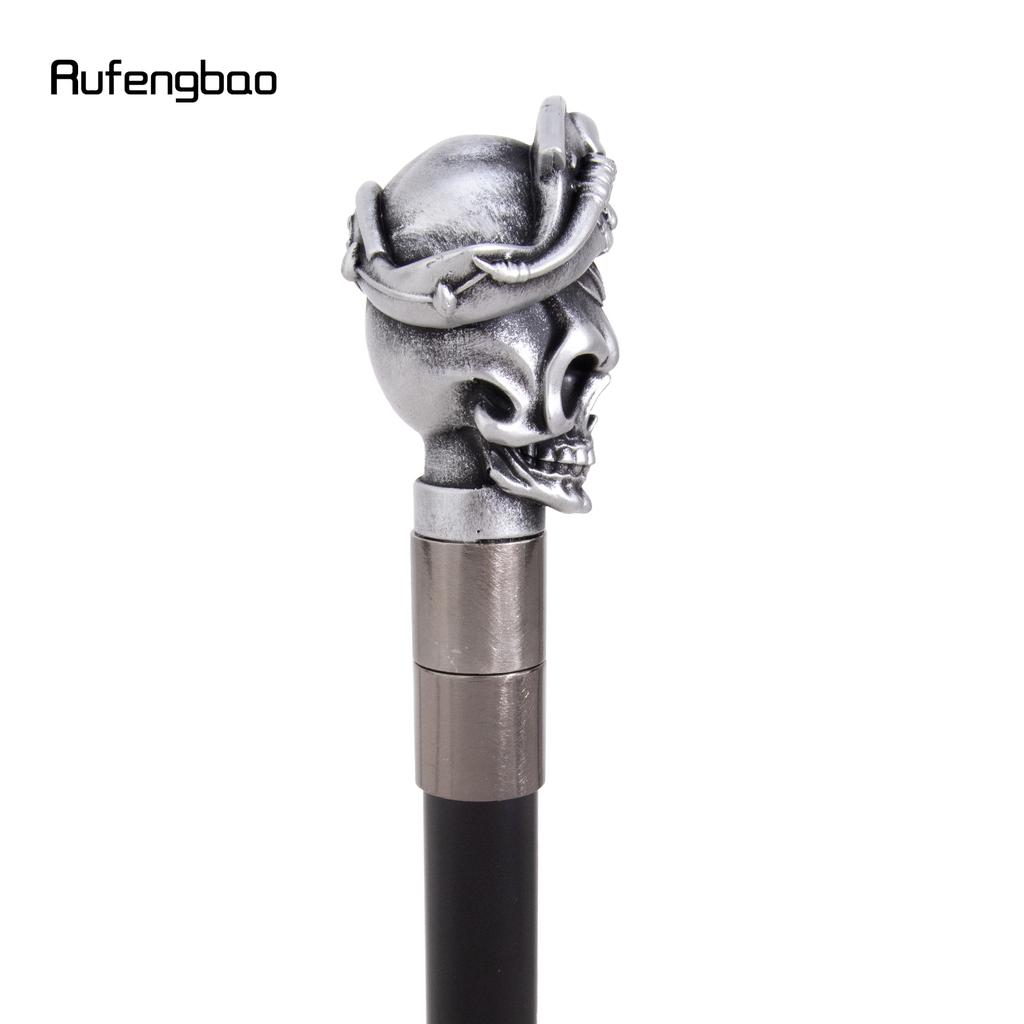 Weißer Hut Piraten Totenkopf Kopf Gehstöcke Mode Stock Dekorative Stöcke Halloween für Cosplay Partys, für Cosplay & Party 93cm