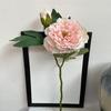 Artificial Peony Flower Head with Scorched Edge - Rich Peony Bouquet for Living Room Decoration