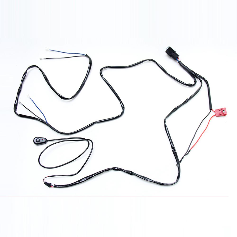 12v 40a High Power Car Light Wiring Harness 1-to-2 Pure Copper Cable Set With Switch For Led Spotlights