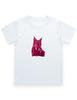 Round Neck Children's T-shirt (Boys) - Roar Of The Fuchsia Lion (10 Colours) - White - 0-12M