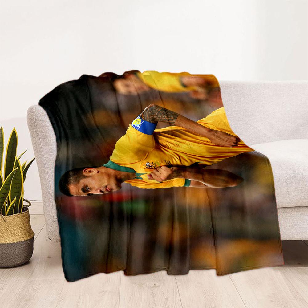 Soccer Player Victory. Blanket Warmthful Decor Great for Picnics Couch Bedding for All Occasions Digital Print Perfect Gift for Relatives and Friends