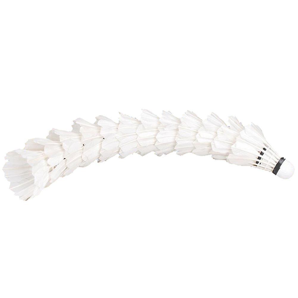 New 12 Pcs White Badminton Ball Shuttlecocks Sport Training Game