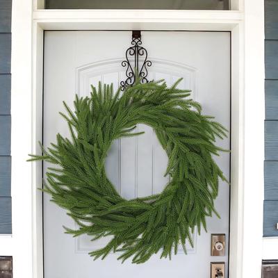 6ft Handmade Christmas Garland,Artificial Cedar Needles Green Seasonal Garland For Christmas TV Cabinet Winter Holiday Indoor