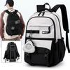 Large Capacity Backpack for High School Students Casual Unisex Shoulder Bag Youth Campus Style School Bag