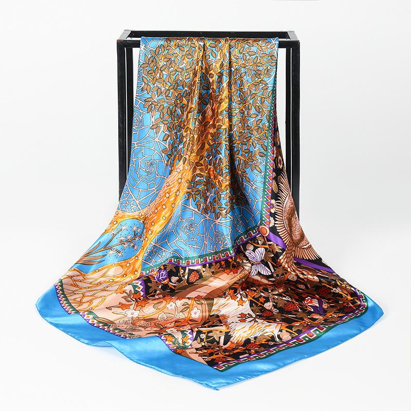 90 Large Square Scarves, Silk Scarves, Women'S Imitation Silk Fashion Shirts, Small Square Scarves, Mother Scarves.