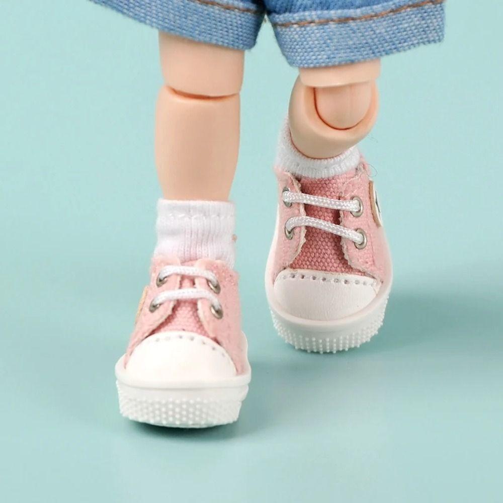 Low Top Doll Canvas Shoes Dress Up Casual Doll Shoes Kids Toy Ob11 Shoes  1/12 Bjd Doll
