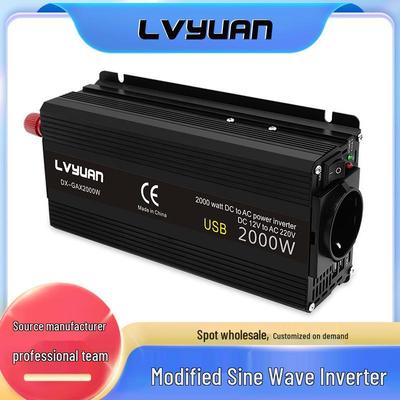 Onduleur à onde sinusoïdale modifiée Tuoyang 800W/2000W, 12V/24V vers 110V-240V pour voiture/maison
