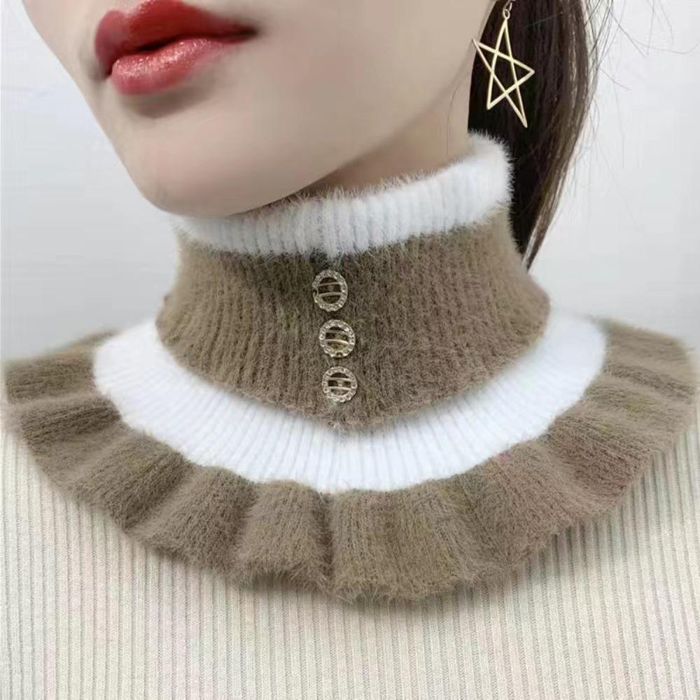 

Neckerchief Woman Winter Comfortable Detachable Collar Outdoor Windproof Protective Neckerchief 1PC верблюд