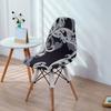 1pc Shell Chair Cover Geometric Printed Stretch Seat Slipcover Elastic Armless Chair Case for Dining Room Home Hotel Office