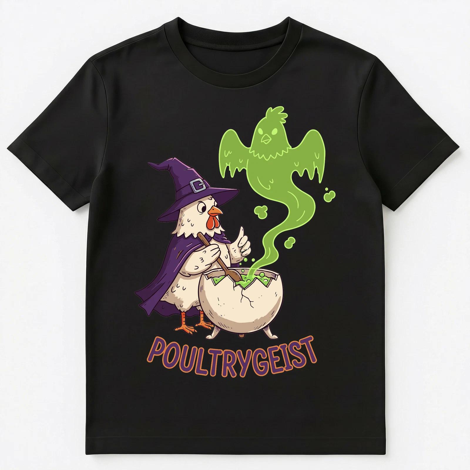 

Chicken Lover Poultrygeist Pun Halloween Humor Unisex T-Shirt 3XL