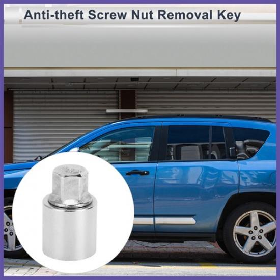 #802 Wheel Lock Lugnut Antitheft Screw Nuts Removal Key Socket for Jeep Compass