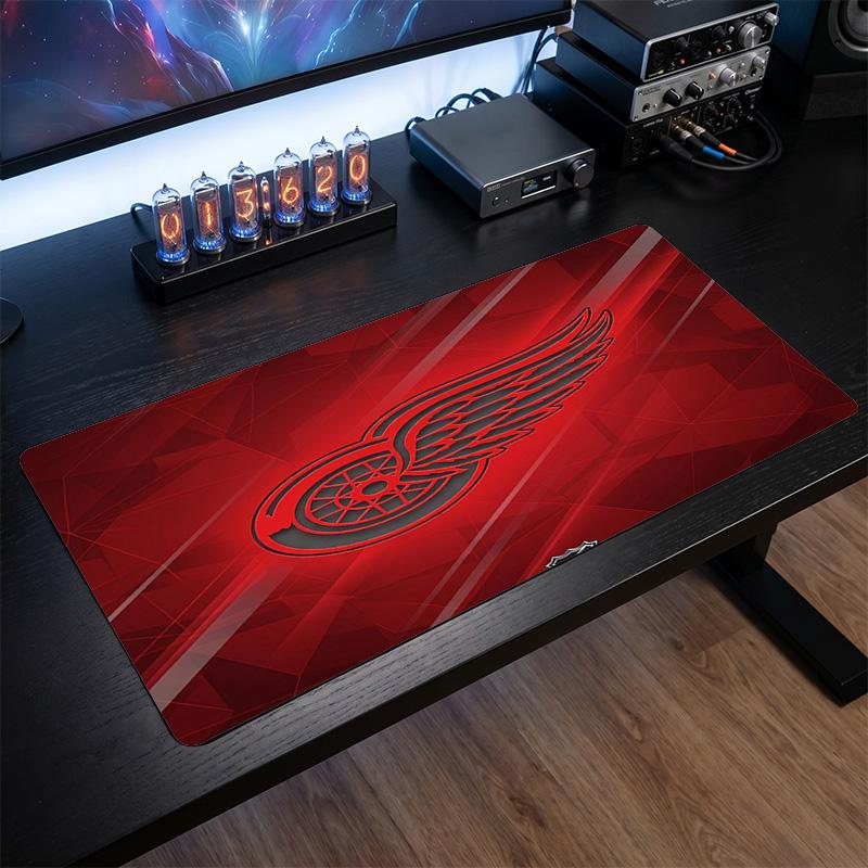 Detroit Red Wings Pattern Mousepad Anti?Slip Rubber Desk Pad For Gaming Working Desktop Decoration