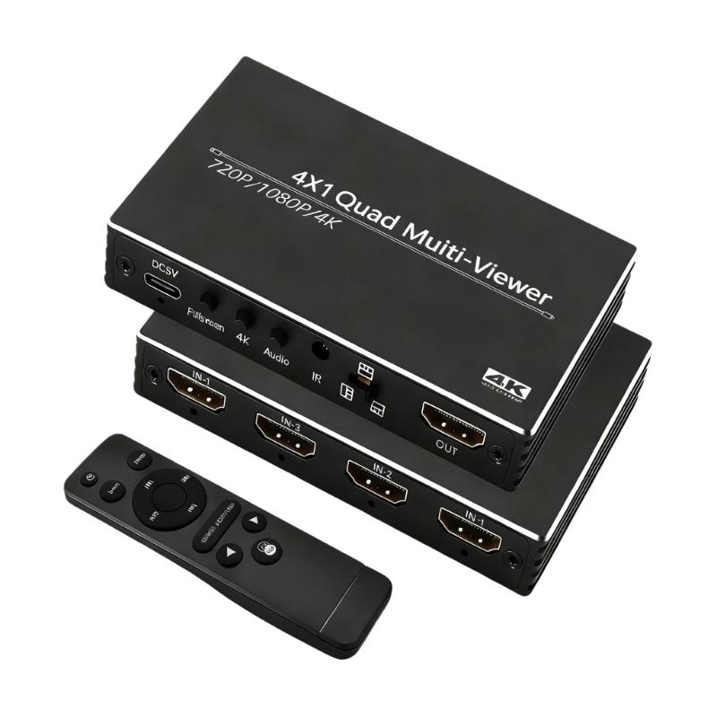 

High Performances HDTV Switcher Supporting Seamless 4 in 1 out Transition Aluminum Shell for Conference Halls 1