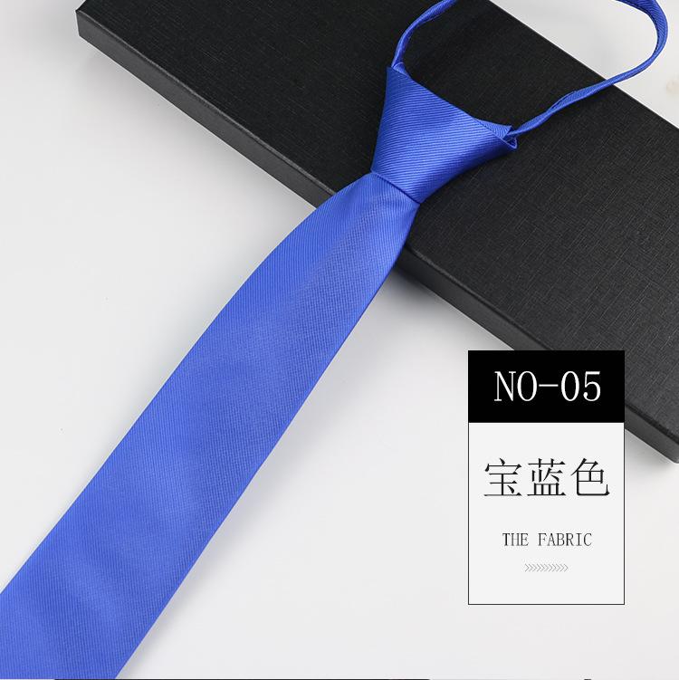 Business Tie Men'S And Women'S Black Grey Red Solid Color Professional Work Security Wedding Shirt Student No Zipper Tie