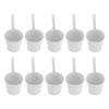 10Pcs Hanging Flower Pots with Removable Hooks Outdoor Indoor Plants Metal Buckets Wall Fence Home