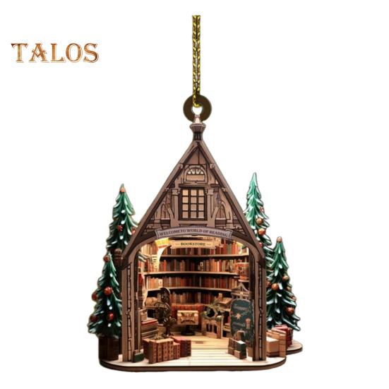 

Різдвяна книжкова прикраса. Акрилова книга, складена підвісна прикраса. Різдвяна ялинка. Кулон. Книжковий подарунок для книголюбів. Святкова ялинка. Домашній декор C