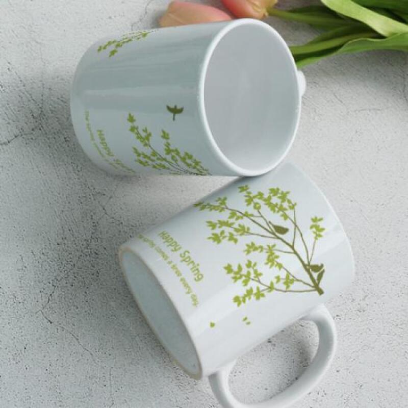 dc376-Design Mug 2p-Green Tree and Bird
