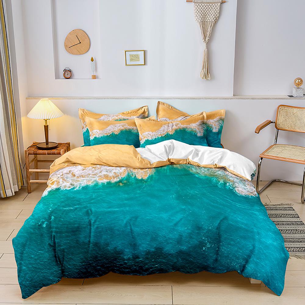 Kit 3D Digital Printing Three-Piece Set, Quilt Cover, Bed Sheet, Pillowcase