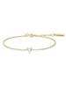 [Worn by Baek Ji-heon At Pmina] Gold Sparkle Heart 925 Silver Bracelet B074-01G.