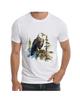 Bald Eagle Landing Watercolor Painting T-Shirt for Men Apparel Clothing