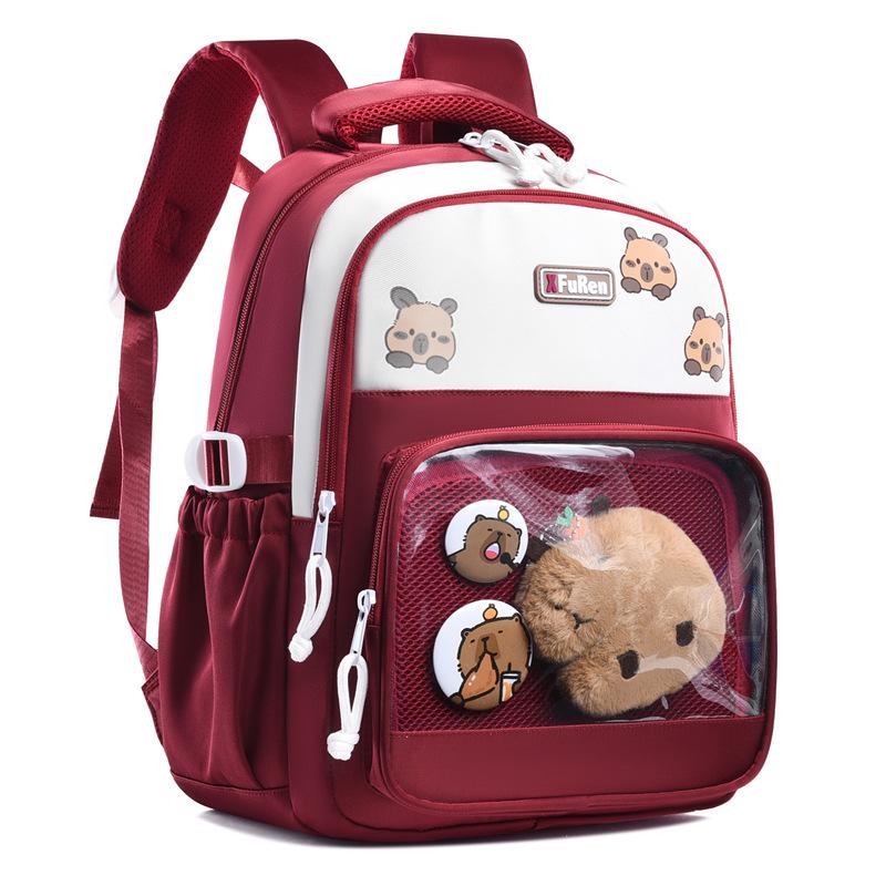 High Value  Large Capacity  Schoolbag  Girls' Casual and Cute Pain Bag Kindergarten Student Backpack