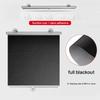 Cordless Retractable Roller Shades Black Home Office Windows Sunshade Thermal Blinds Without Drilling Blackout Curtain