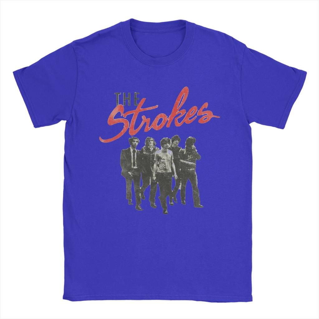 Unisex TShirt The Strokes Band Vintage Cotton Tees Short Sleeve T Shirts Crew Neck Tops Party