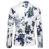 Men's Stylish Casual Print  Business Wedding Party Outwear Coat Suit Tops