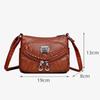 Trendy Soft Leather Single Crossbody Bag Multi-pocket High-end Shoulder Bag Multi-compartment Women's Handbag Four-season