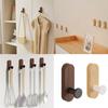 Sturdy Wood Adhesive Wall Hook Easy Mounting For Kitchen Bathroom Storage Organizers
