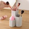 3Pc Plastic Make-up Brush Storage Box White Khaki Jewelry Cosmetics Organizer Make Up Tools