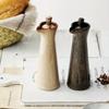 Japanese Style Ceramic Oil Can Household Soy Sauce Vinegar Oil Bottle Olive Oil Seasoning Storage Container Kitchen Accessories