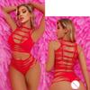 Ladies Fishnet Jumpsuit Costume Sexy Mesh Hollow Out Bodycon Lingerie Set Women Erotic Bodysuits Clothing Female Nightdress