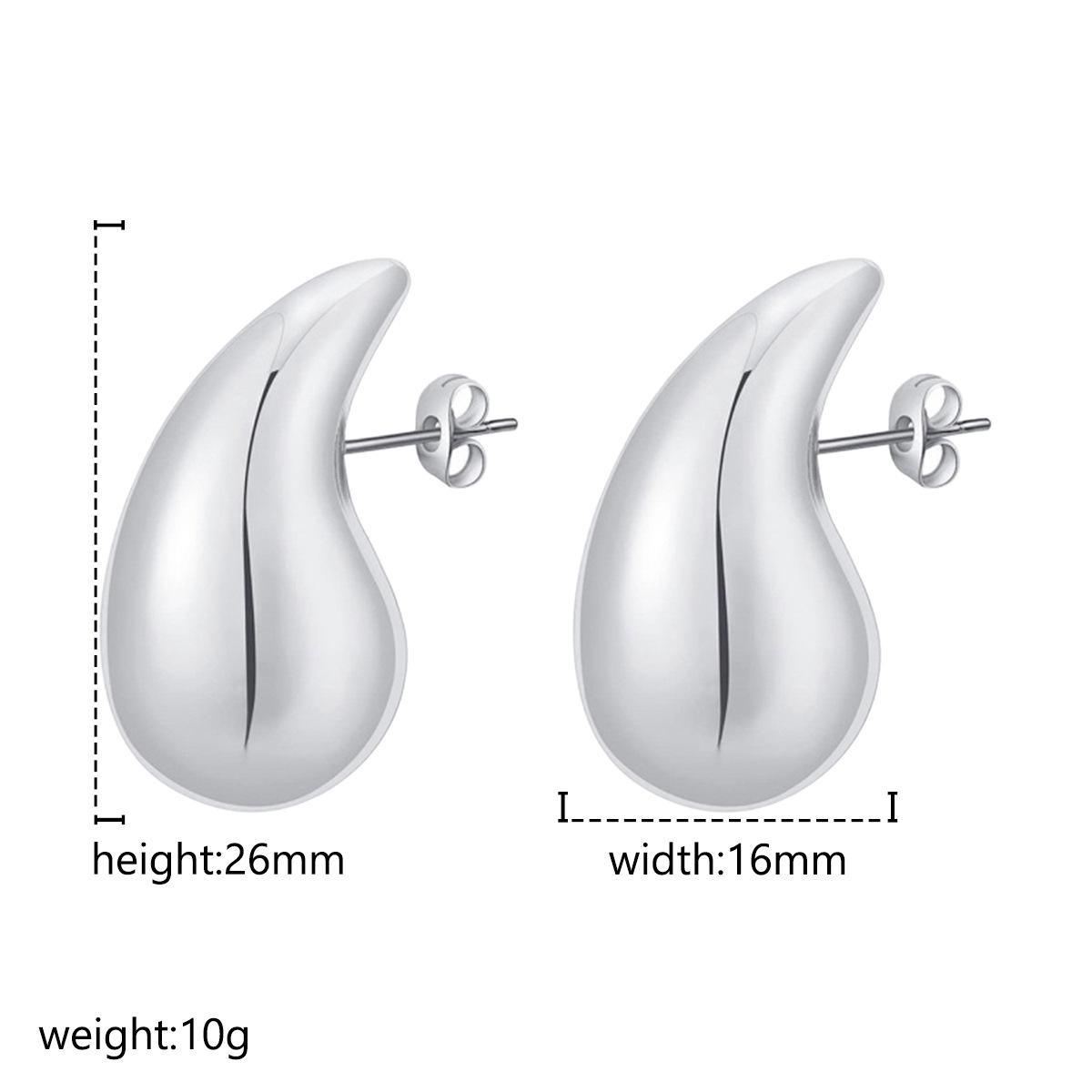 

Teardrop 18K Plated Stainless Steel Earrings for Women 18K