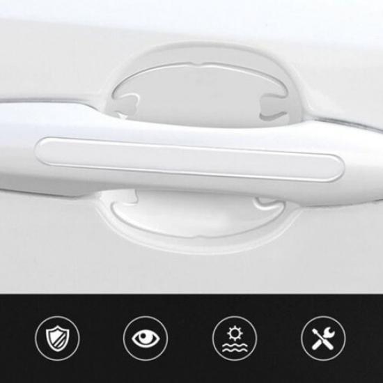 8Pcs Car Door Handle Bowl Sticker Protector Anti Scratch Covers Trims