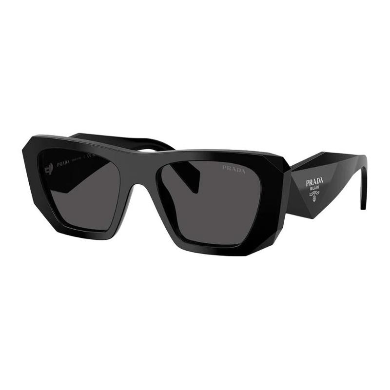 Prada Mirror side logo Acetate Square Sunglasses Unisex Couple Black