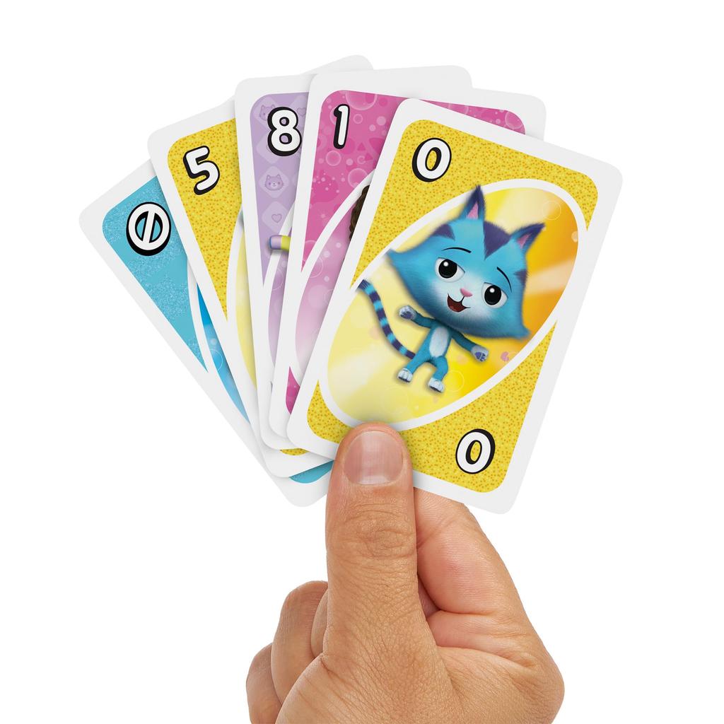 Mattel Game UNO Junior Dollhouse Game Educational Card Game for Ages 3 and Pink JLH17 Gabby's - 2-4 Players, Up,