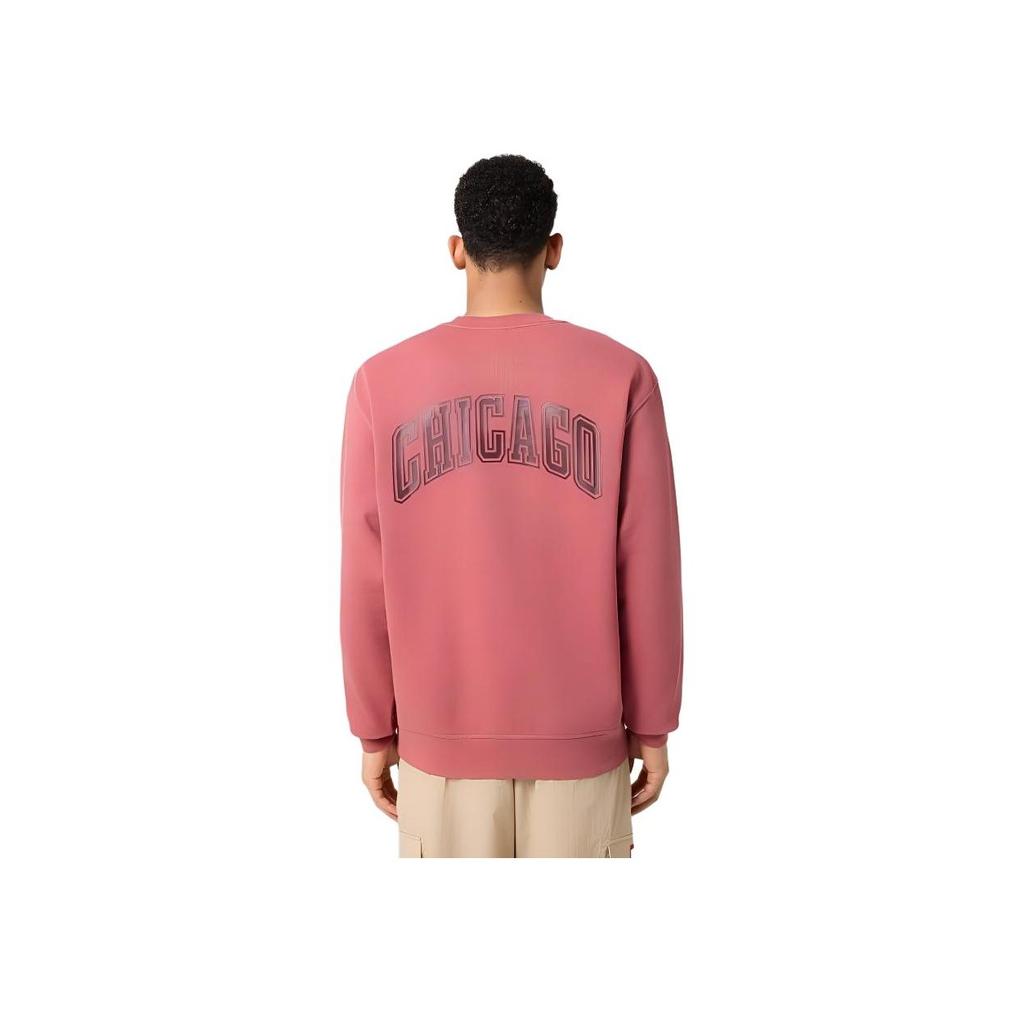 Jordan X NBA Collaboration Chicago Bulls Logo Fleece Crewneck Fashion Pullover Long Sleeve Sweatshirt Men sweatshirt Canyon-Rust FV8344-691