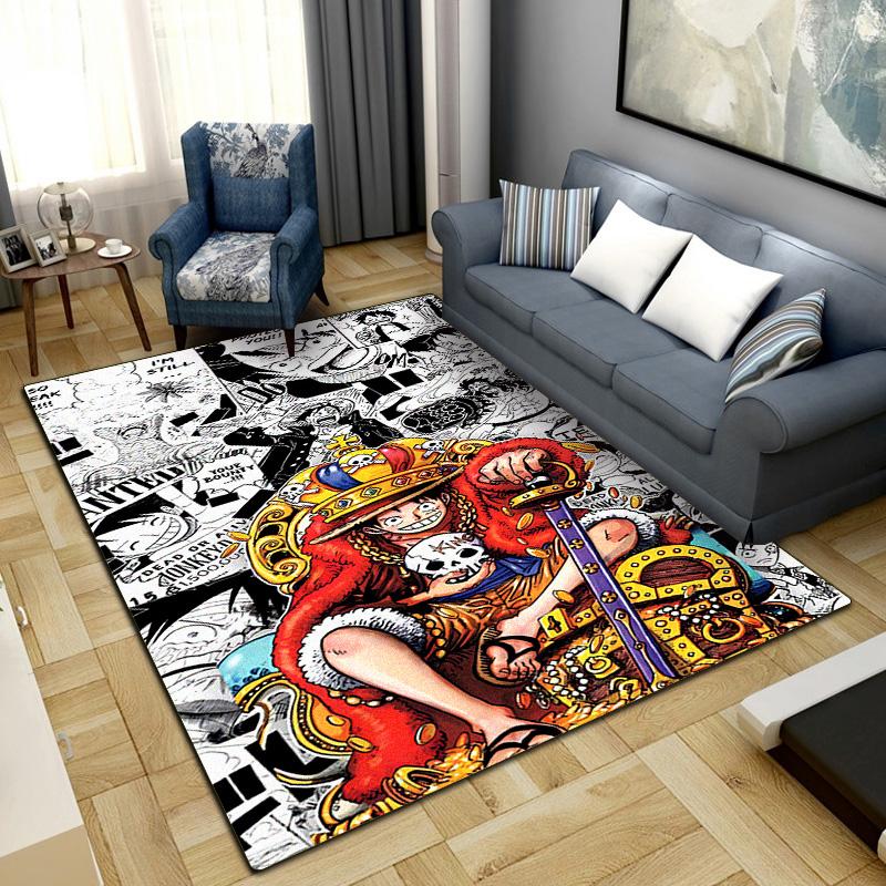 Anime One Piece Print Carpet Large Area Rug Non Slip Washable Floor Mat Bedroom Home Decor 164
