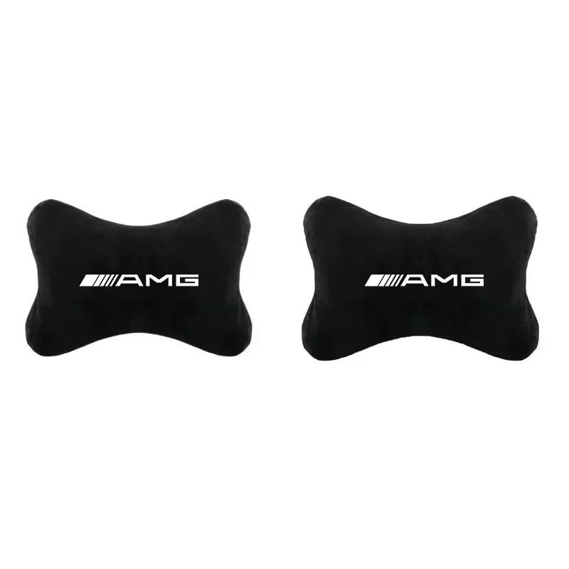 OFK3 Car Headrest Neck Support Seat Auto Breathable Pillow Protector Neck Compatible For Mercedes Benz AMG C180 C200 C260 C300 W108