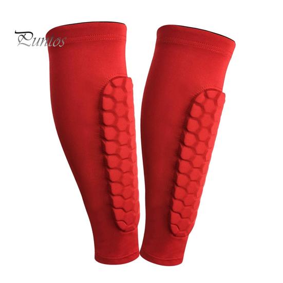 

Футбольные щитки для голени для молодежи и взрослых, компрессионный рукав для голени с сотовыми накладками, спортивная защитная экипировка для футбола, бейсбола, катания на лыжах, хоккея M красный