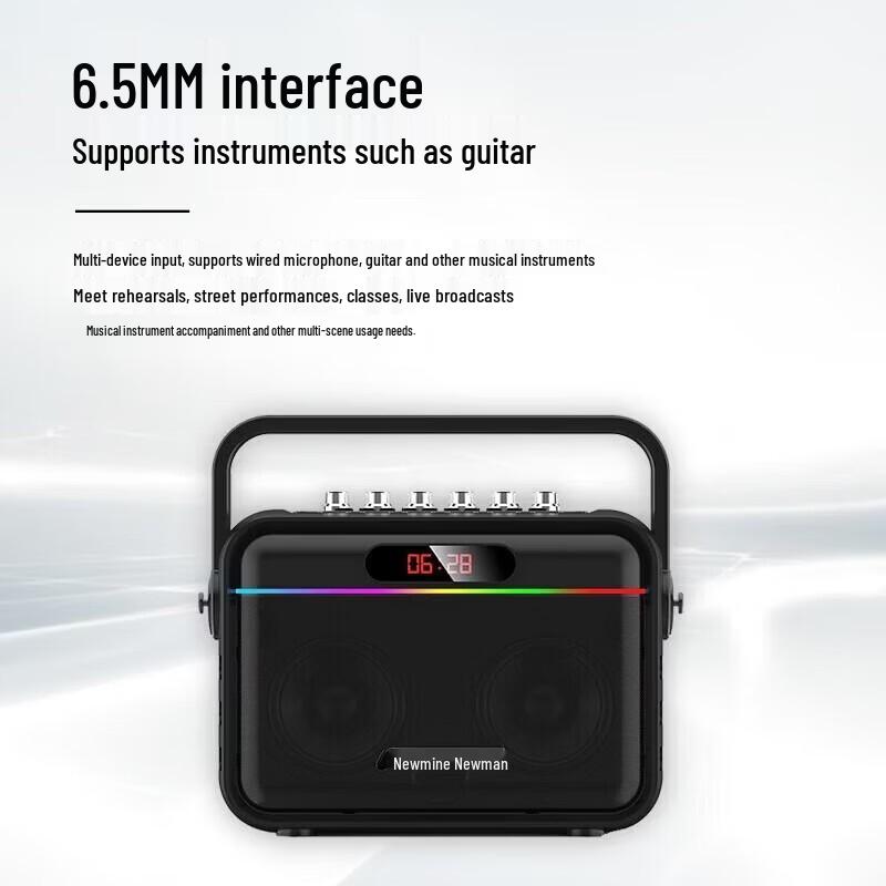 Přenosný Bluetooth karaoke reproduktor Newmine K112, čínská zástrčka (adaptér součástí dodávky)