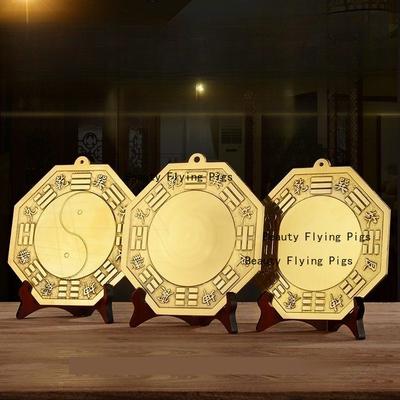 1pc Metal Bagua Mirror Tai Chi Bagua Convex/Concave Mirror Wall Decoration Portable Pendant Feng Shui Accessories Chinese Style