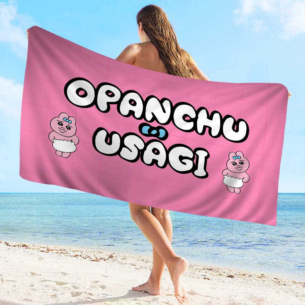 Cute O-OpanchuS-S Usagi Beach Towel Colorful Bath Towels For Girl Microfiber Quick Dry Sand Free Beach Yoga Spa Gym Pool