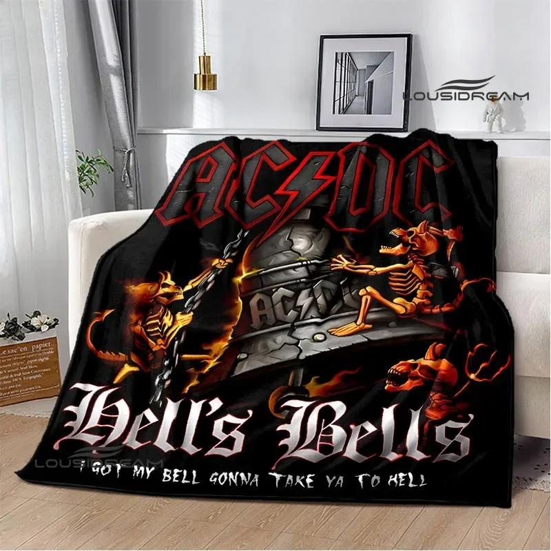 Rocková kapela AC/DC retro potištěná deka Flange hřejivá deka piknikové deky cubre cama throw deka podšívka do postele dárek k narozeninám