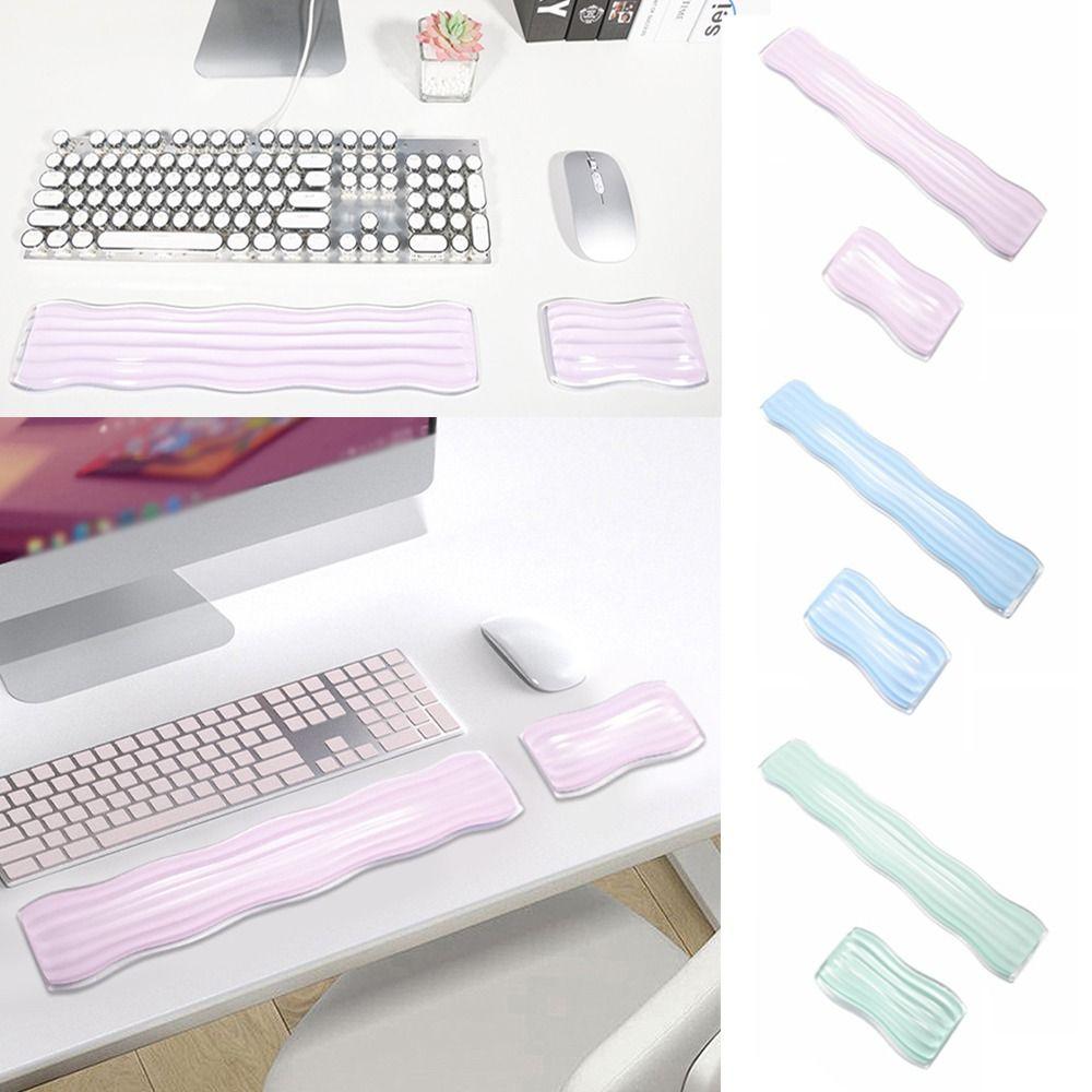 Kreativní průhledná opěrka zápěstí pro myš Ergonomická měkká gelová podložka pod zápěstí Efektivně pohodlná silikonová gelová opěrka zápěstí pro notebook